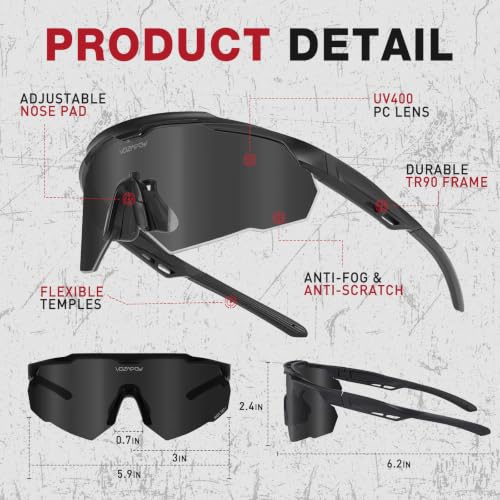 Image of Range Tactical Shooting Glasses ANSI Z87+ UV400 Safety Glasses