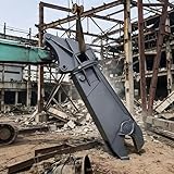 Excavator Scrap Metal Hydraulic Shear, Extended Long Arm Demolition Attachment with Reinforced Alloy Jaw, High Performance Cutting Tool for Rebar Steel Demolition Operations