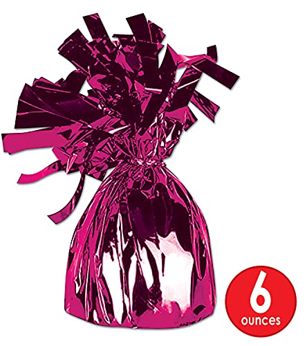 Beistle 12 Piece Metallic Cerise Pink Balloon Weights For Birthday Party Decoration Valentine’s Day Wedding Table Centerpieces, 6 Ounces #TOP2