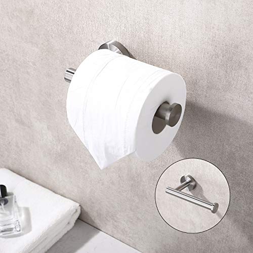 Tastos Brushed Nickel Toilet Paper Holder Sus304 Stainless Steel, Modern Round Tissue Roll Holders Wall Mount, Toilet Paper Roll Dispenser Bathroom 5 Inch Tp Holder For Kitchen Washroom #TOP1