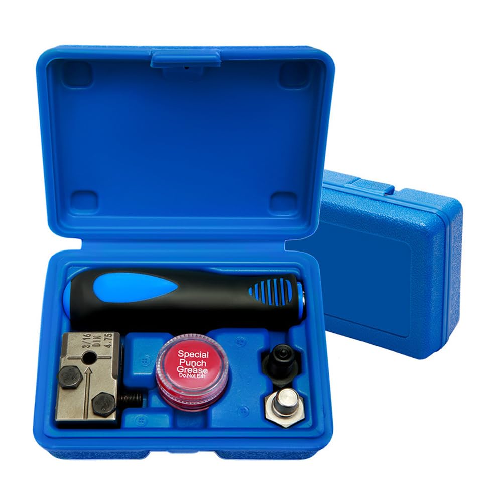 Shkalacar 3/16” Double Flaring Tool, Detachable Handheld Flaring Tools, Auto Brake Line Flaring Tool Kit with Storage Box