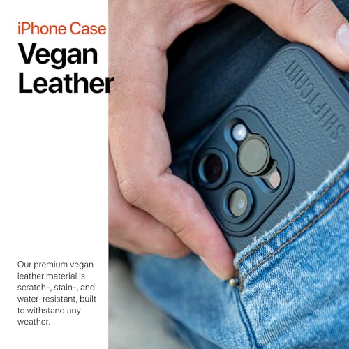 ShiftCam Leather Camera Case Compatible with iPhone 15 | Built-in Lens Mount | Magnetic-Case | Shoot Stunning Photos Instantly (iPhone 15 Series, iPhone 15 Pro) Charcoal by ShiftCam - Image 2