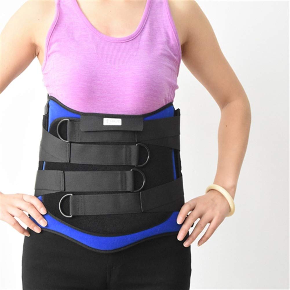 Ortesi per la Schiena ， Corsetto Supporto per la Schiena Reale Ortesi lombosacrale Correttore posturale Cintura Lombare Tutore Prodotti sani (Color : Black, Size : Large) The New