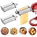 Pasta Maker Attachments Set fits KitchenAid Stand Mixers,with 1 Roller 2 Cutter Stainless Steel Accessory by Hozodo