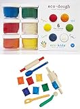 Eco-kids Eco-dough (6 containers) and Clay Tool Set