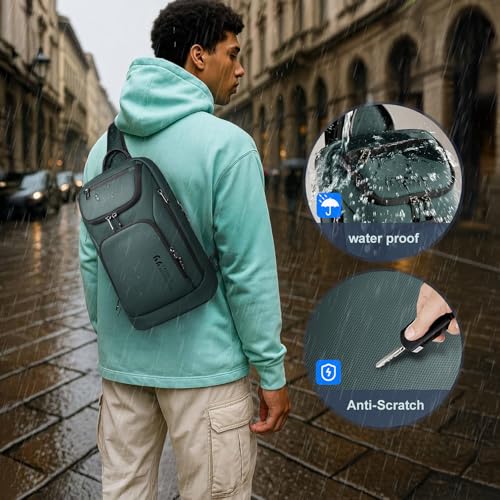 Image of hk Sling Bag for Man, Waterproof Utility Crossbody Bag
