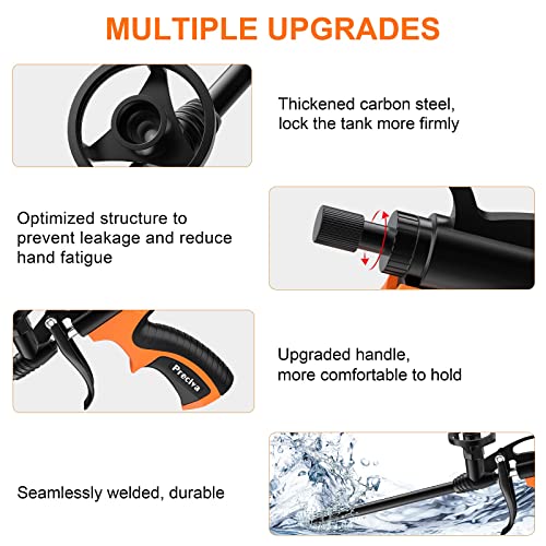 Schaumpistole, Preciva Bauschaumpistole Bauschaum Pistole PU Schaumpistole Expanding Foam Gun Dosierpistole aus Metall (orange)