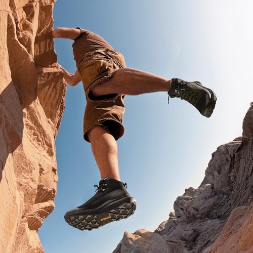 Image of NORTIV 8 Men's Mid Waterproof Hiking Outdoor Lightweight Breathable Trekking Camping Mountaineering HydroTrek Shoes