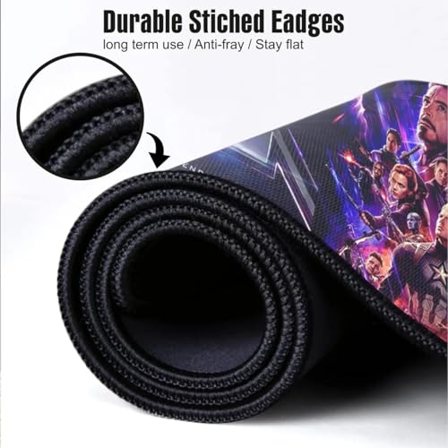 Image of Superhero Battle Desk Mat 58.5 x 28 cm - Large Mouse Pad with Smooth Surface and Non-Slip Base for Gaming & Work