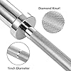 5ft Olympic Barbell Bar Strength Training Bars Weight Lifting Iron Bar for Cross Workout Exercises Perfect for Indoor Gym & Home Weight Bench (Silver)