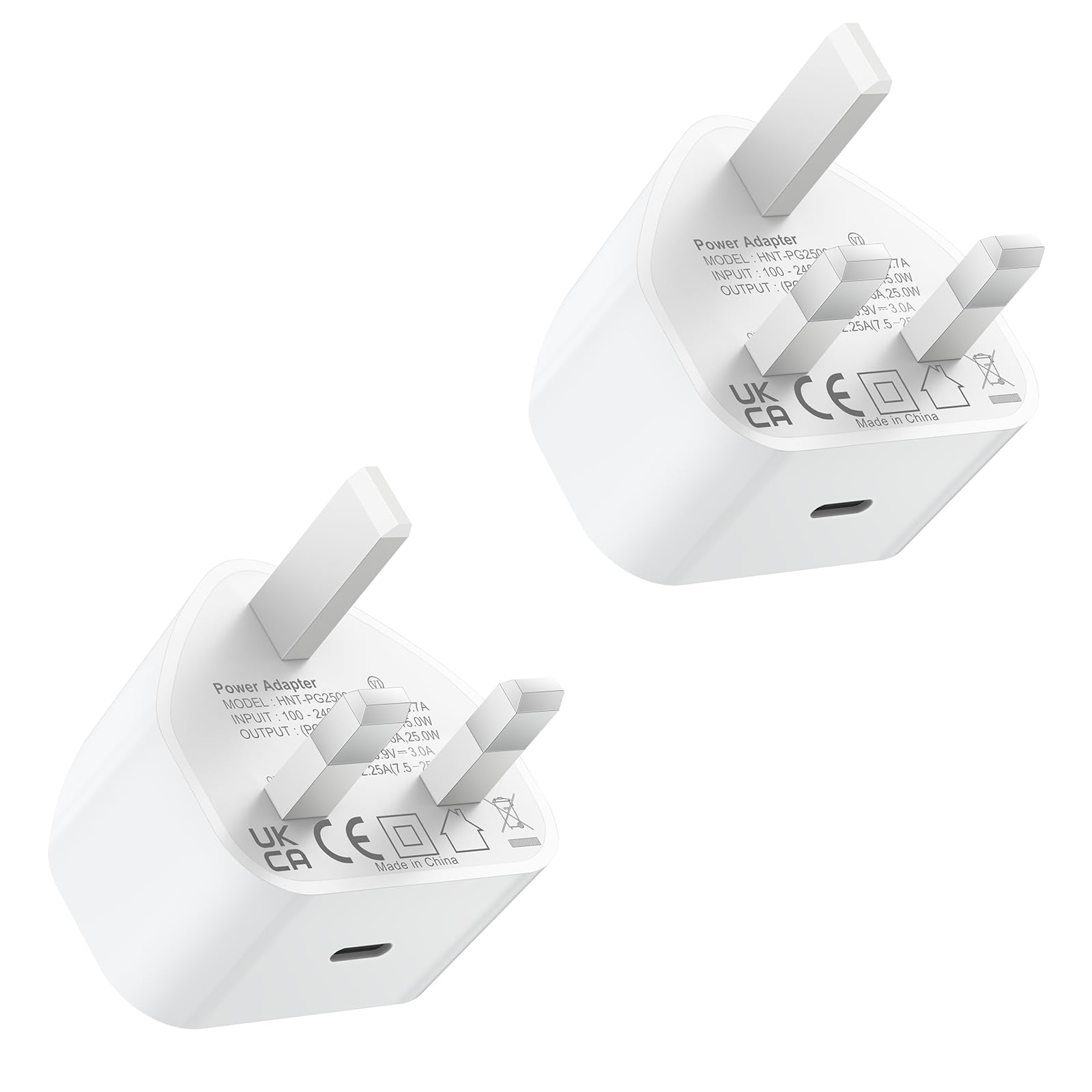 40W 4-Port USB Plug UK Fast Charger Dual PD Power Adapter +QC Multiport Wall Charge Head Mains Type C Fast Charging Plug for iPhone 17 16 15 14 13 12 11 Pro Max Plus, Samsung, iPad — view 10
