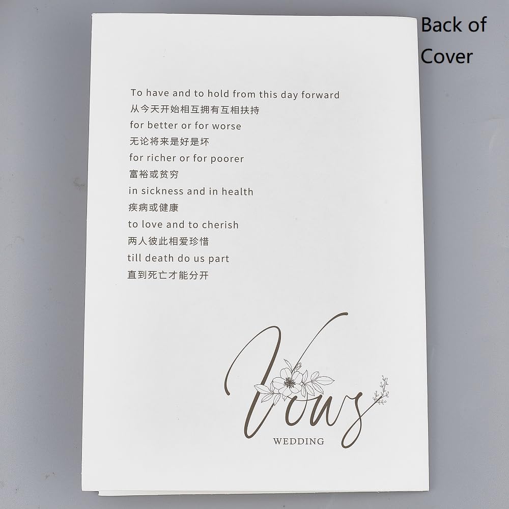 GORGECRAFT Libri di Voti per Matrimonio Sposi e Sposi Libretto per Regali di Addio al Nubilato Keepsake Quaderno per Il Rinnovo del Voto Voti di Matrimonio per Lui e per Lei Decorazioni di Nozze