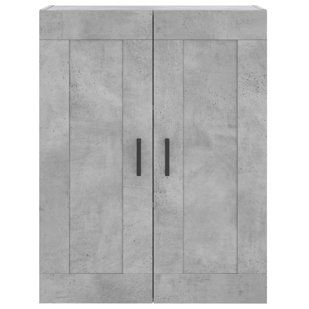 Armadietto alto grigio cemento, 69,5 x 34 x 180 cm, in legno con piedini in metallo, per soggiorno, corridoio, sala da pranzo e molto altro ancora, armadio durevole con molto spazio, pratiche