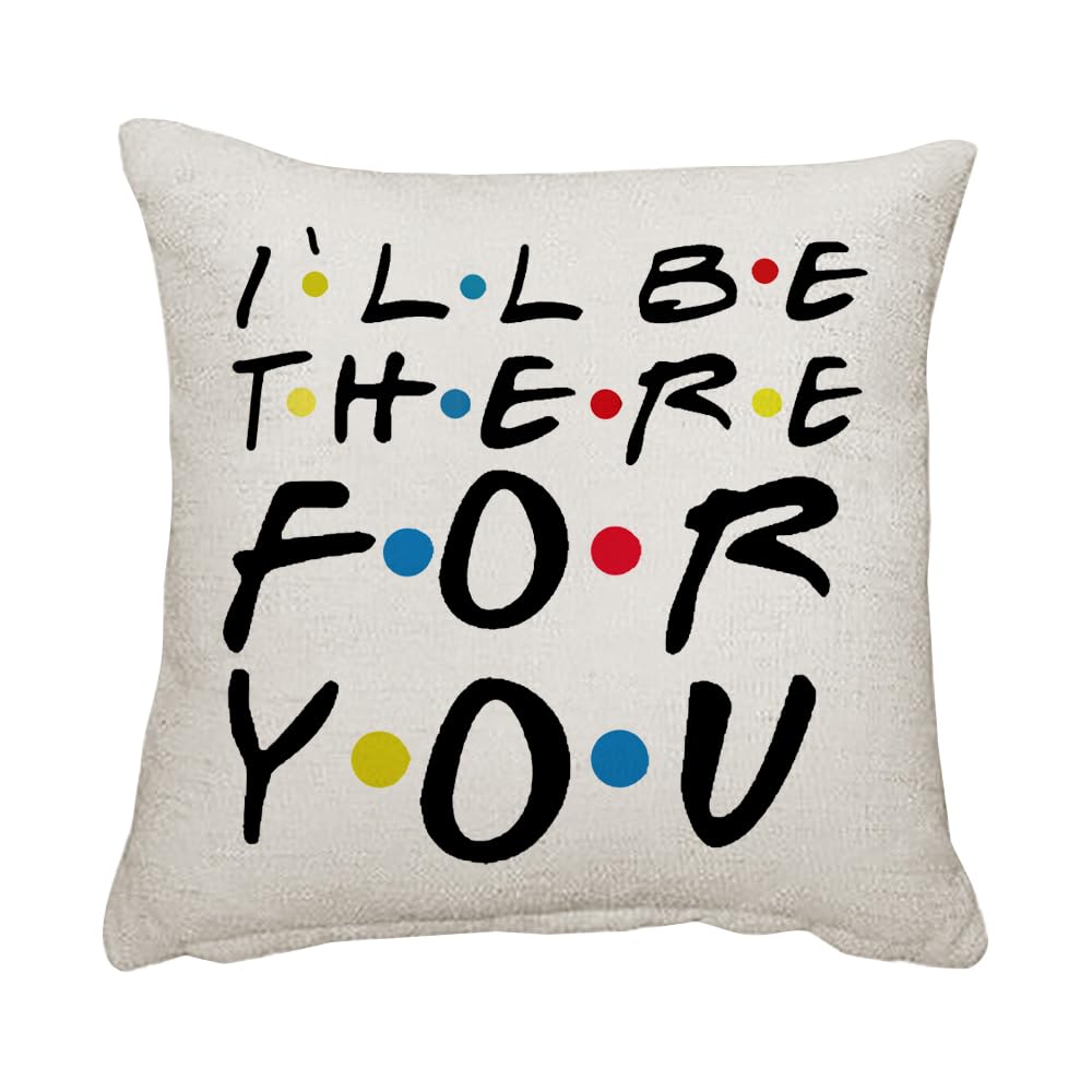 I'll Be There for You, Home decor Linen Throw Pillow/Cushion. (Linen Cushion Cover With Insert)