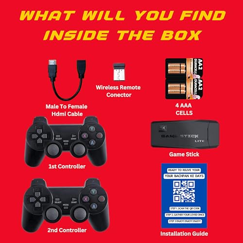 Image of Play Retro | 90s Blast Box Wireless Console | Built-in 10000+ Retro Games HDMI Output Dual Player - 4K Supported | Plug & Play Ready