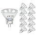 Lot de 10 ampoules LED MR11 2 W = 20 W GU4 12 V 150 lm Blanc chaud 3000 K Flood 30°