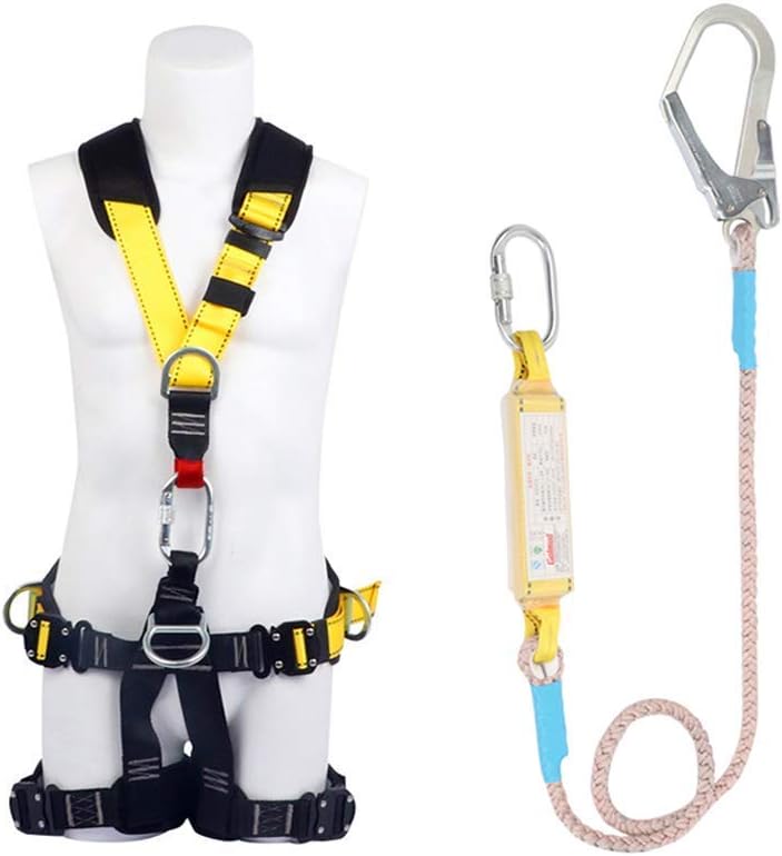 Safety Harness Fall Protection, Full Body Harness, Industrial Fall Protection Safety Harness,Construction Harness, With 5 D-Ring, Full Body Personal Protection Equipment