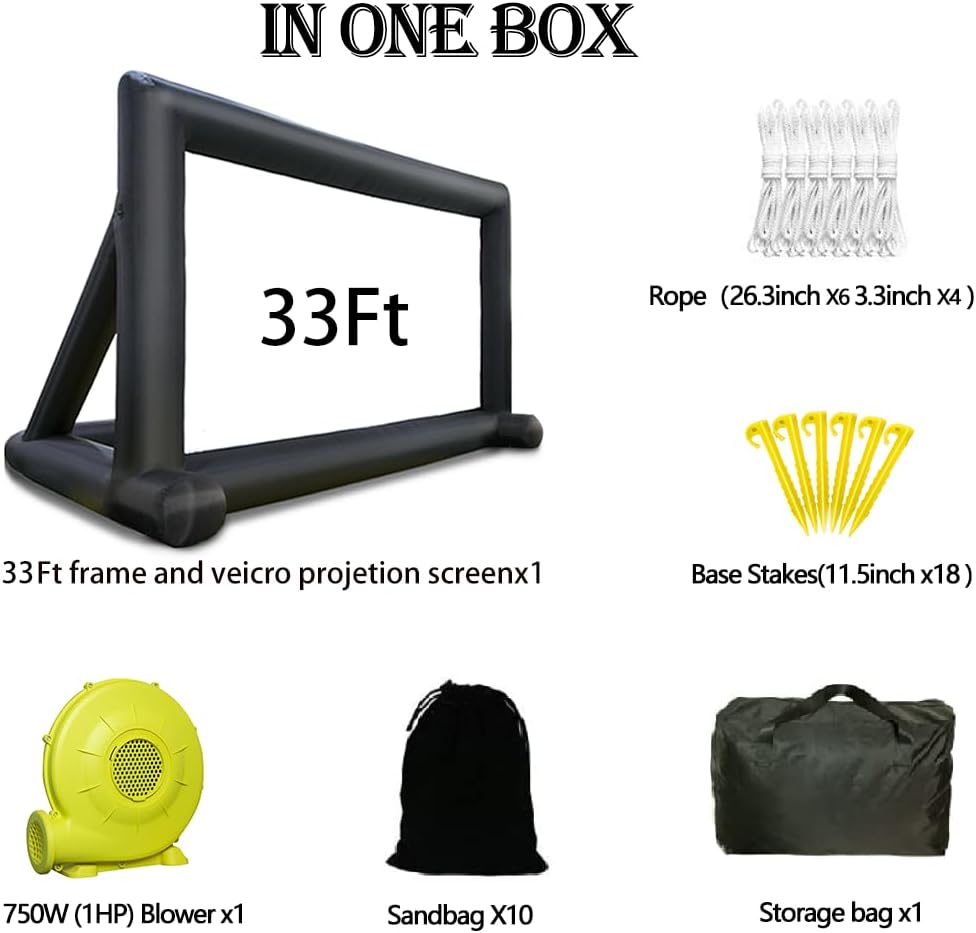 Outdoor Inflatable Projector Screen Kit