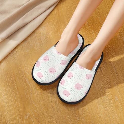 Cute Pigs Print House Slippers For Women And Men,Soft Slippers With Memory Foam,Non-Slip Indoor Home Shoes4