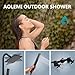 Aolemi Wall Mount Outdoor Shower Kit,Outdoor Shower Fixtures Faucet System with Handheld Spray,Double Handle 6 Inch Center Exposed Shower,with 6