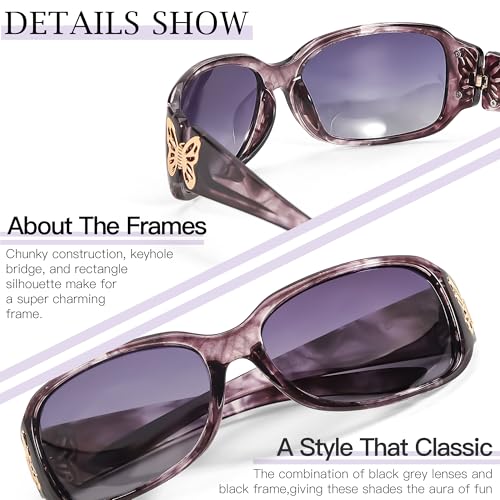 SIPHEW Women's Polarized Sunglasses - Wrap Around Stylish Rectangular Frame w UV Protection Sun Glasses for Women2