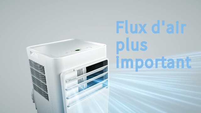 Climatiseur mobile 9000 BTU/h, déshumidificateur, avec fonction d