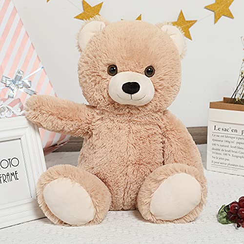 Tezituor Teddy Bear Stuffed Animals 18Inch, Small Teddy Bear Cute Plush Bear Valentines Day Teddy Bear Gift For Girlfriend Girl Boy, Tan #TOP5