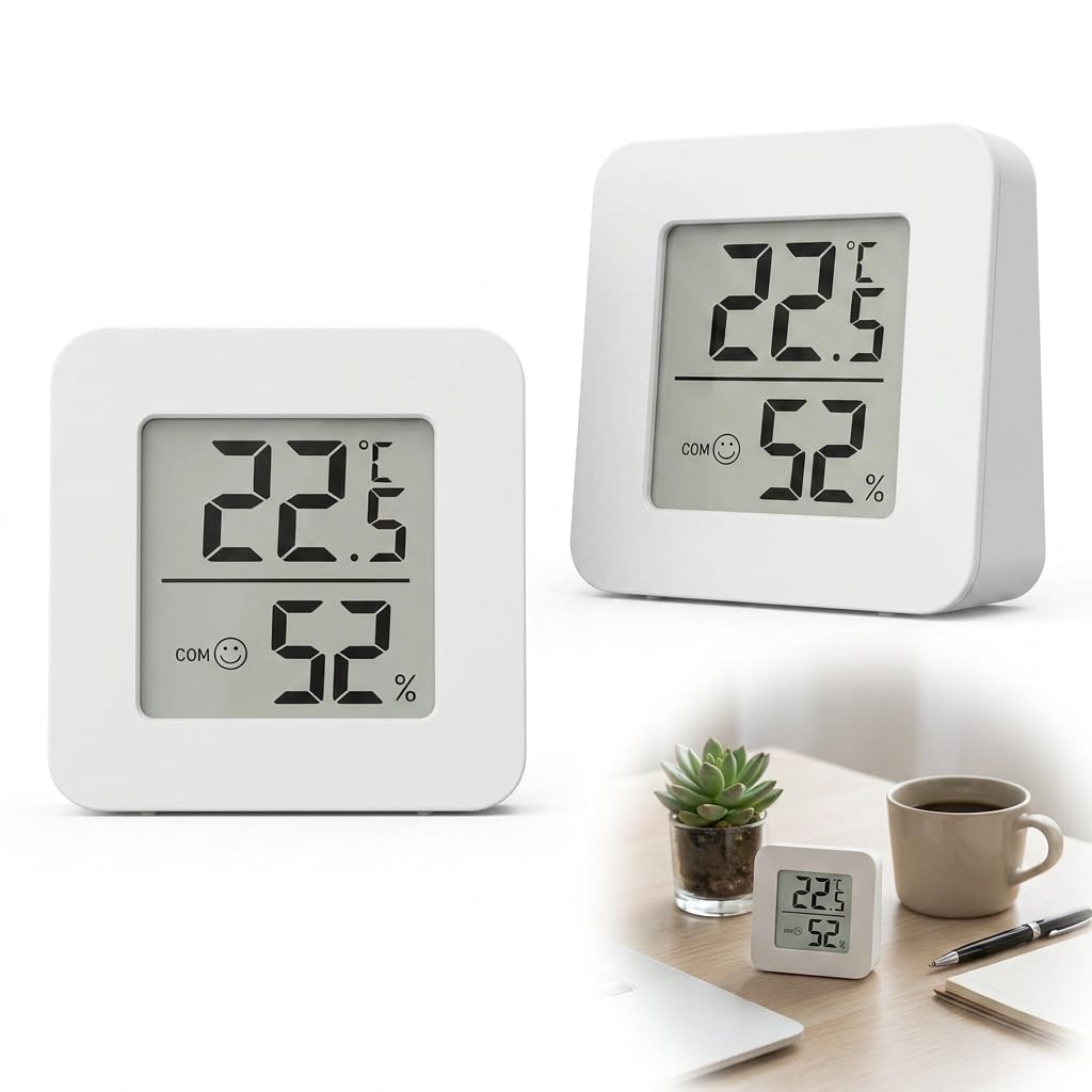 2PCS Mini Thermometer Hygrometer Indoor Accurate Digital Display