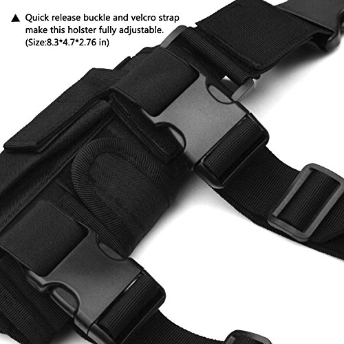 Tactical Holster/Leg Holster/Drop Leg Bag/Gun Holster, Military Adjustable Right Leg Handgun Holster Pouch Airsoft Gun Holder Pistol Pack/Pouch/Case Bag For Hunting,Gun Training (Black) #TOP3