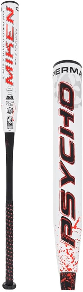 Miken Psycho 12" SuperMax Slowpitch Bat - Dual Stamp (USSSA/ASA) 26oz MP12X