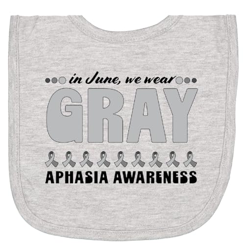 inktastic in June We Wear Gray-Aphasia Awareness Newborn Bib