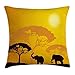 Emoji cuscino cuscino by Ambesonne, smiley Angry Furious faccine espressioni con occhiali Moods Cartoon like Print, decorative Square Accent Pillow case, giallo, Tessuto, Multi 9, 20" W By 20" L