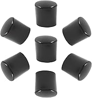 Vista 6 de Paquete de 30 tapas redondas de vinilo negro – 1/2 pulgada de diámetro PVC flexible protector de goma suave tapa de plástico para muebles poste