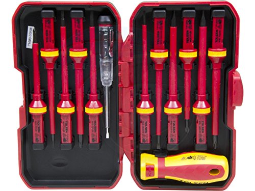 13Pcs Tolsen Interchangeable Vde 1000V Power Insulated Screwdriver Set #TOP1