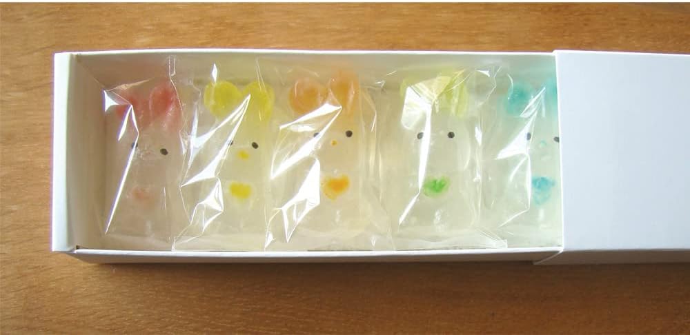 創作菓子 悠「琥珀糖 5羽のうさぎ」5個入 詰め合わせ 和菓子/半生菓子/贈り物/引き出物/のし/包装/プチギフト/お茶菓子