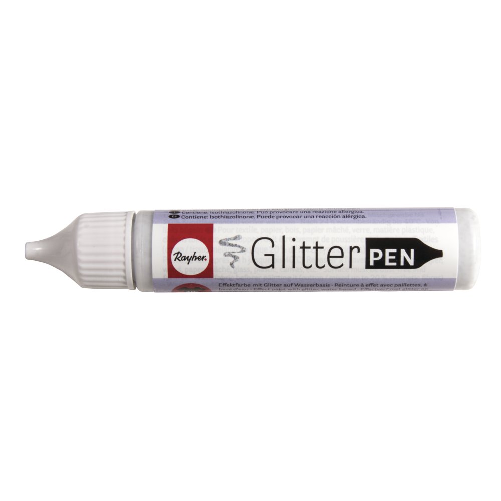 Rayher 38892800 Glitter Effect Pen 28 ml Bottle Crystal