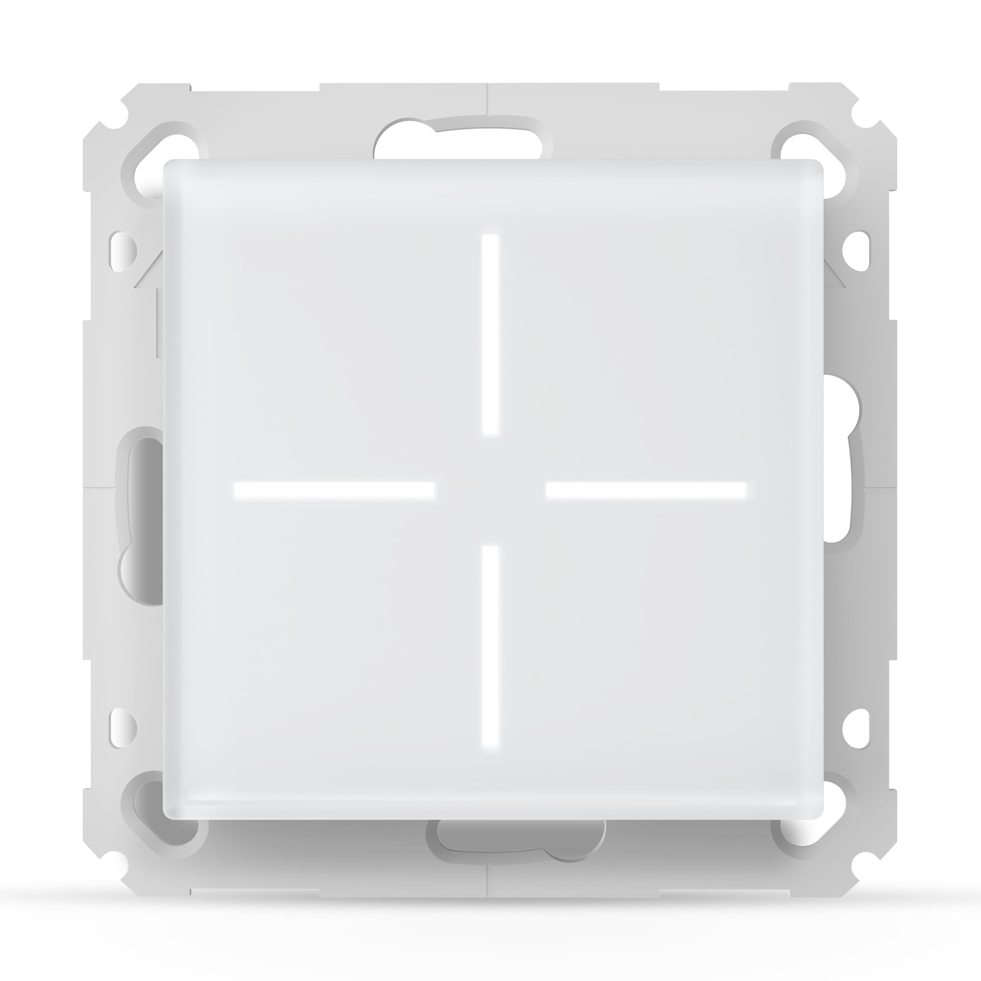 Homematic IP Glastaster, Smart Home, Wandschalter, Vier Tasten, Schalter für Ihr Homematic IP Smart Home, universell einsetzbar, schaltet Aktoren und Funktionen (Glastaster, Weiß)