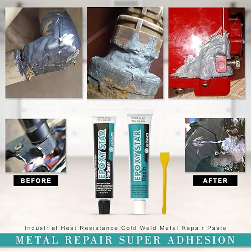 Image of GLUN Epoxy Quick Dry Metal Repair Paste, High Strength Industry Metal Repair Adhesive Casting Glue, Dry in 4-5-Minute, High-Temperature Super Strong Tubes