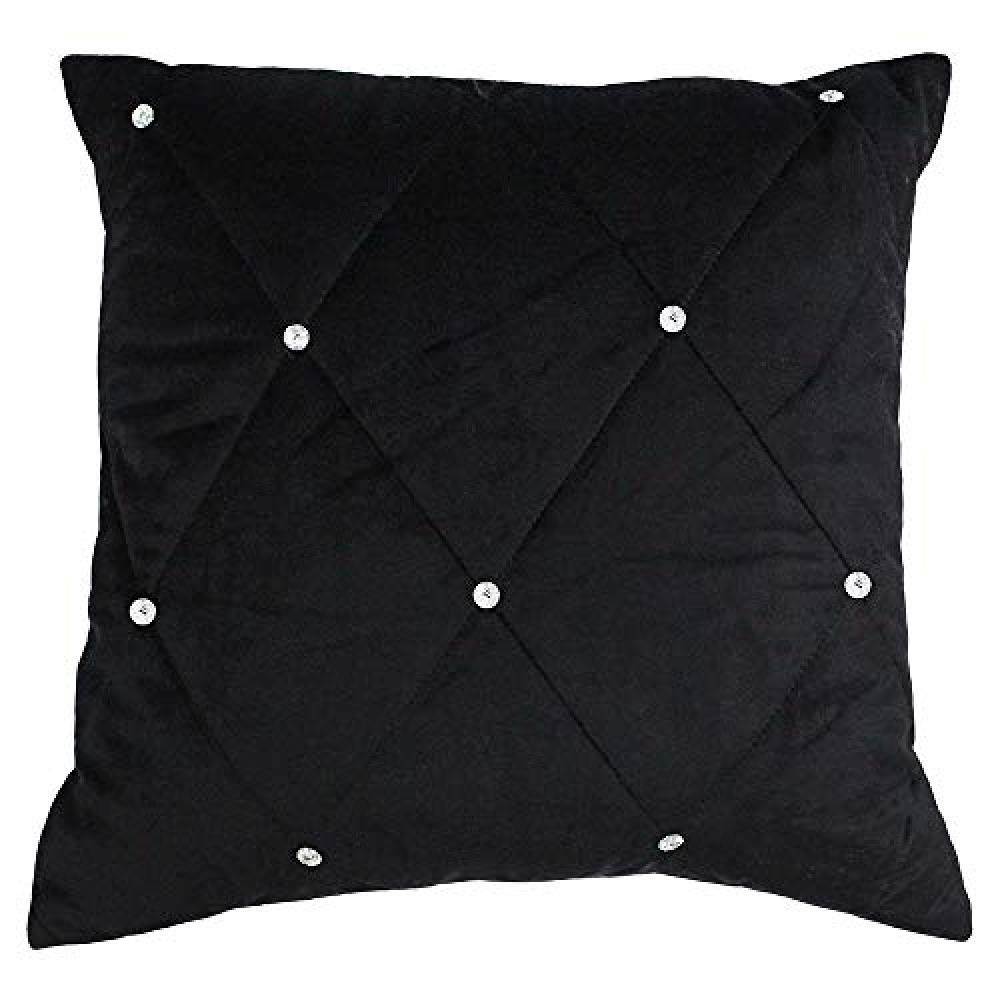 Riva Paoletti New Diamante Cushion Cover (18 x 18in) (Black)