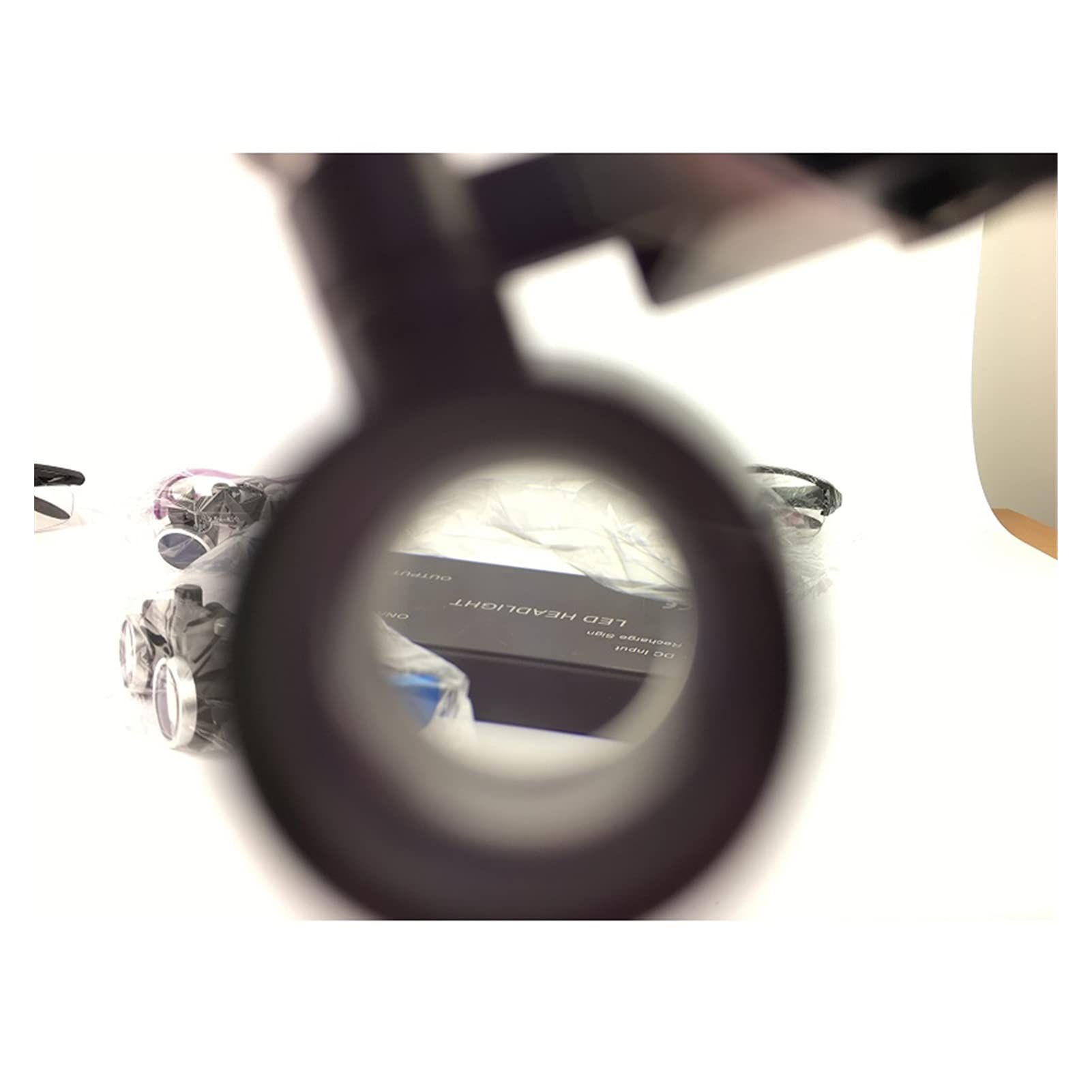 Lupenbrille,Lupenbrille Mit Licht Zahnmedizin Fernglas-Lupe Ultra-Lightweight Dental Lupe-Vergrößerung 2.5X 3.5X Lupe-Lupe für Zahnchirurgie(Purple,2.5X)