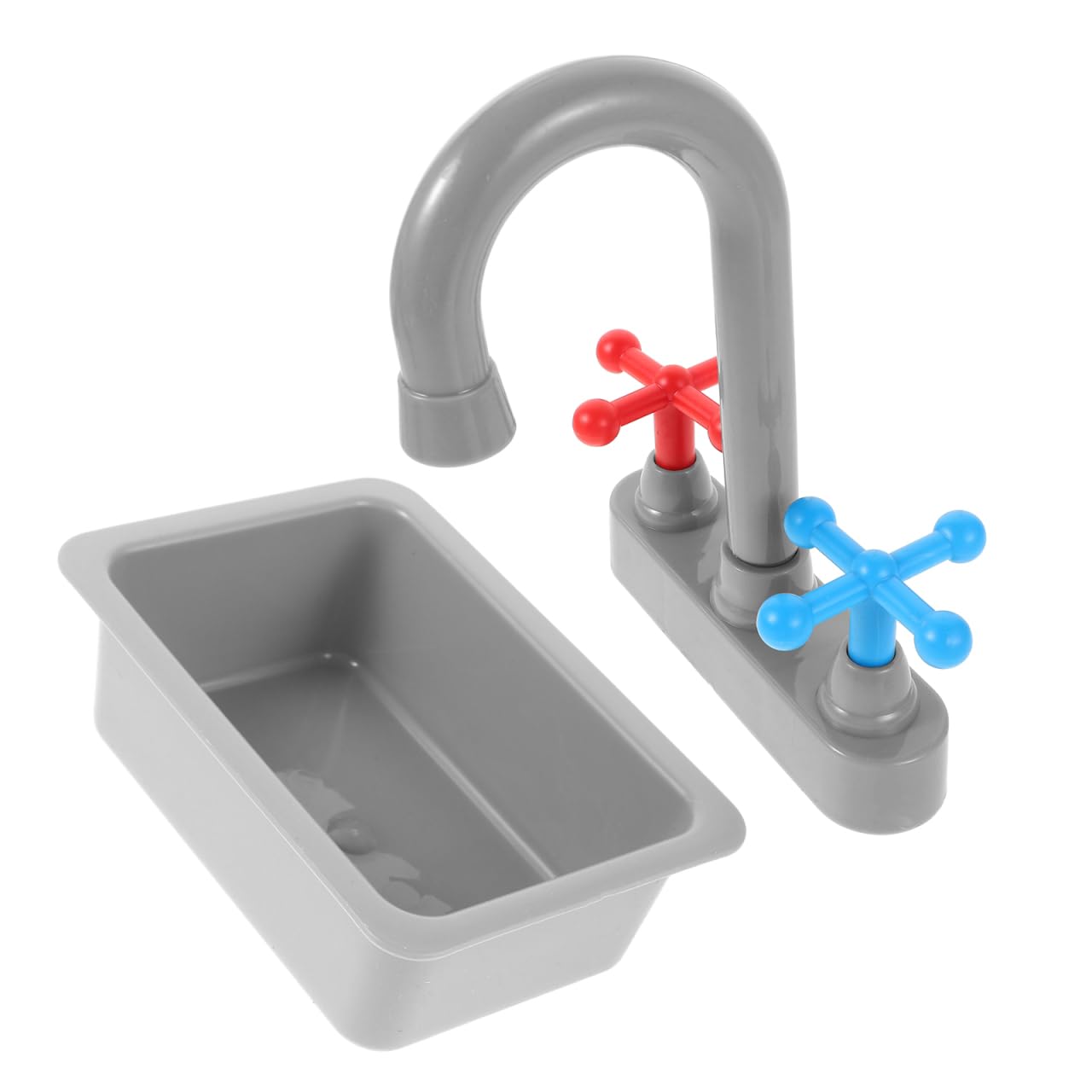 GALPADA Mini Kids Pretend Play Kitchen Sink Toy Water Tap Model Portable Dishwasher Accessories Role Playing Set Wash Happy Indoor House Tasks Toddler Girls Boys Child Joys 4.72x3.34x1.57 Inches