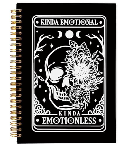 Carnet de notes à spirales motif tête de mort pour exprimer vos émotions