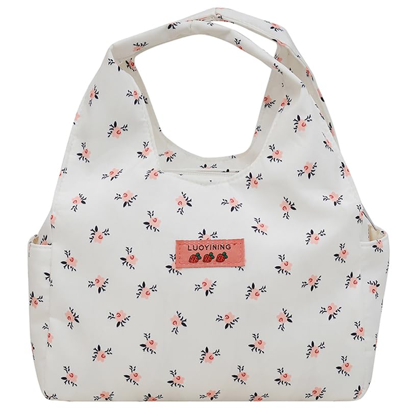 Fashion Small Florals Women's Handbag Floral Wrist Bag Large Capacity Spring Outing Handbag for Work Travel Office Party Shop