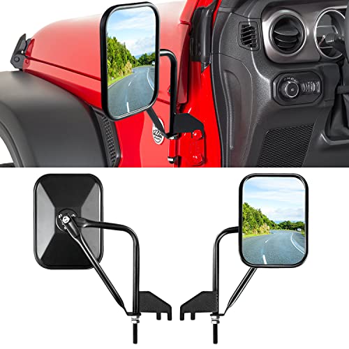 for Jeep Mirrors Doors Off, Side Mirrors with Doors Off Compatible with Jeep Wrangler JL 2019-2021, Easy to Install and More Fixed for Jeep Mirrors, Help Us Wider View and Safe Driving