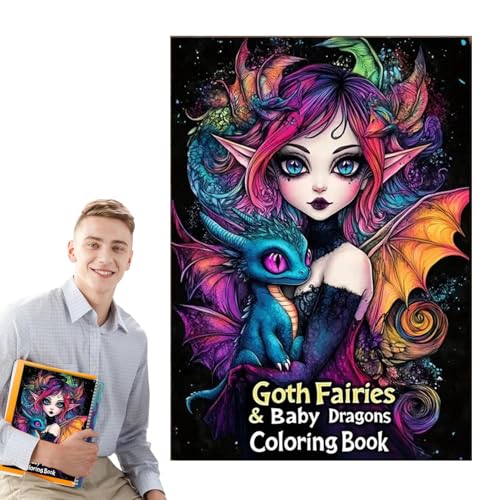 Libro da colorare fantasy per adulti | Libro da disegno gotico e gotico per adulti da colorare per viaggi, hotel, appartamento
