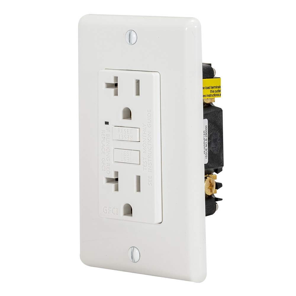 EastmanGround Fault Circuit Interrupter, 20 Amps 125 Volts, White, 62177