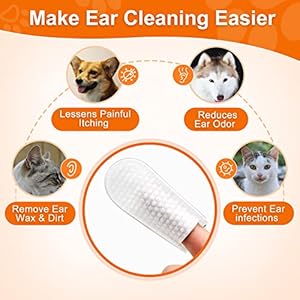 100pcs Dog Ear Wipes Finger Dog Ear Cleaner Wipes for Dogs and Cats Pet Ear Wipes Soft  Easy Otic Cleaning Pads Remove Wax Dirt  Stop Smelly Itchy Nonirritating  Cucciolini Doodles 100pcs dog ear wipes finger dog ear cleaner wipes for dogs and cats pet ear wipes soft  easy otic cleaning pads remove wax dirt  stop smelly itchy non irritating   cucciolini doodles