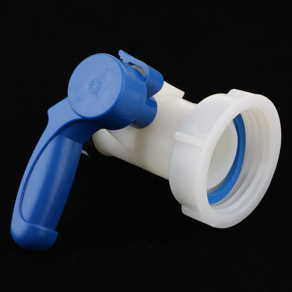 2 x 1000L Adaptador con grifo para depósito de agua de lluvia, llave de paso, entrada de 75 mm de diámetro interior