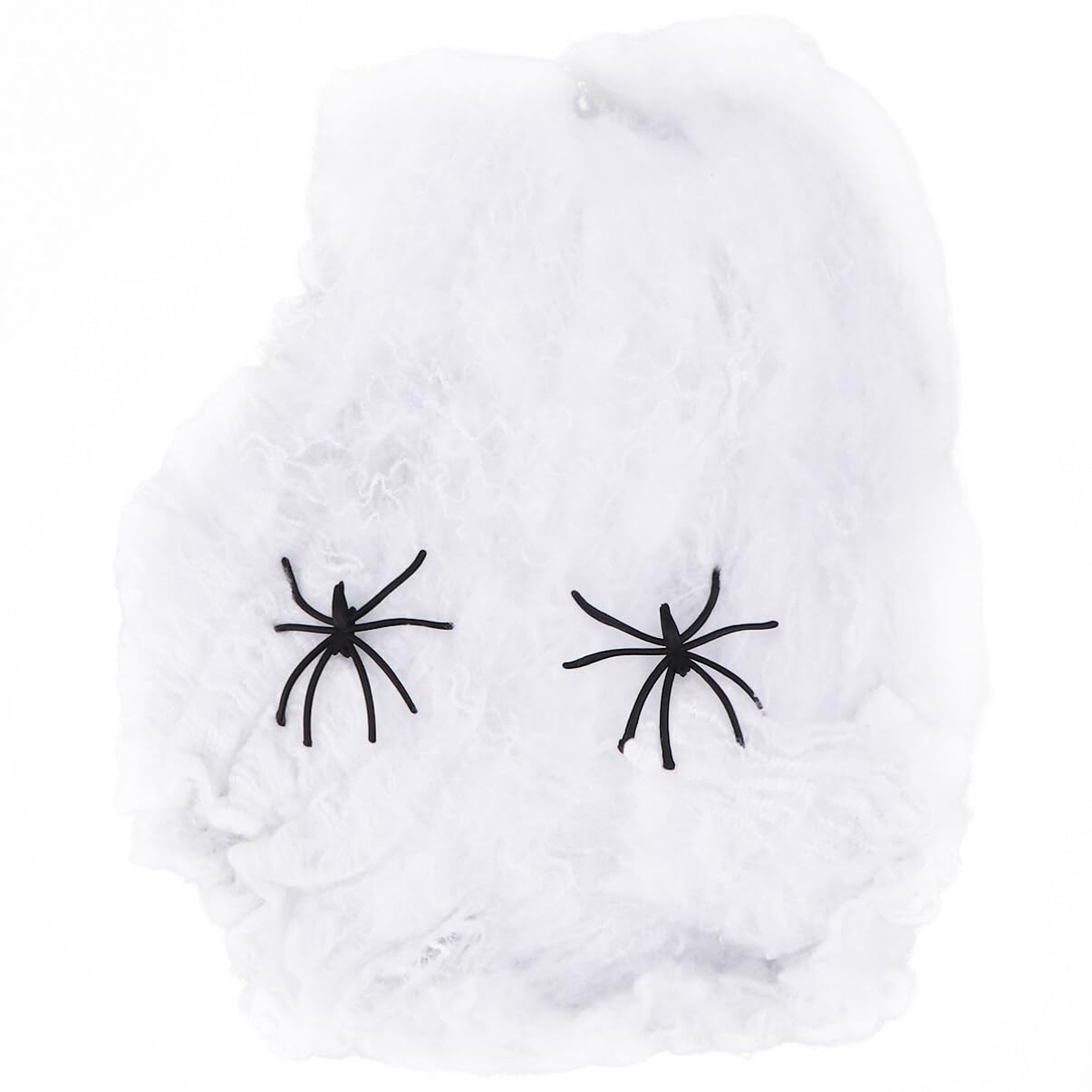 TOYANDONA 10sets Ragnatela Elastica in Cotone Bianca per Halloween Decorazione Forma di Ragno per Interni di Oggetti di Scena Spaventosi per Feste di Autunno