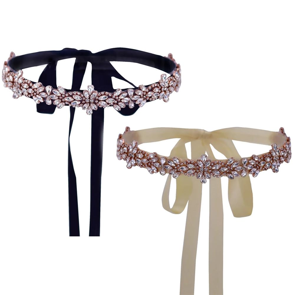 Cinturón de novia para mujer, vestido de novia, decoración de apliques de diamantes de imitación, cinta hecha a mano